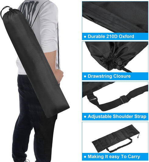 3 Pack 28x8 Inch PATIKIL Camp Chair Replacement Bags, Black Nylon Folding Camping Chair Carry Tripod Case Bags