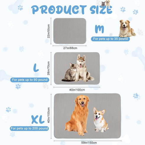 Buvlnee Summer Dog Cooling Mat Washable Ice Silk Self Cool Pad for Small Medium Large Dogs and Cats, Pet Sleeping Pad