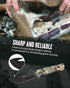 Mossy Oak Fixed Blade Hunting Knife Set - 2 Piece with Full Tang Handle and Sheath