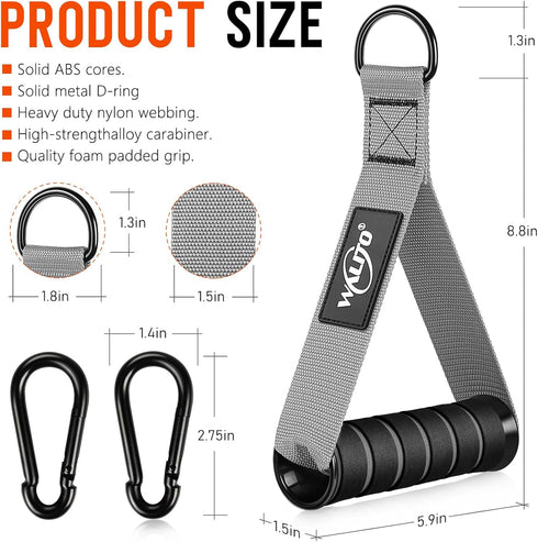 WALITO Exercise Handles, Heavy Duty Replacement Cable Machine Attachments for Home Gym Equipment