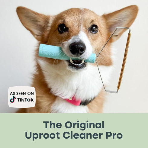 Uproot Cleaner Pro Pet Hair Remover 2 Pack, Reusable Multi-Fabric Edge & Carpet Scraper for Furniture