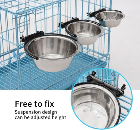 Dog Bowls, Dripless Water Bowl for Small Dogs, Stainless Steel Feeding Bowl for Cats and Pets