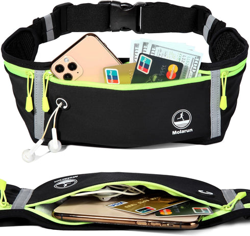 Slim Running Belt Fanny Pack - Exercise Waist Pack for Running Hiking Cycling Workout
