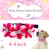 10 Pcs 4.4" Flowers Small Dogs Collar Charms Multi-Color Puppies Cats Slides Bow Ties Rhinestones Collar Attachment Pet Wedding Birthday Costume Accessories for Medium Large Girl Boy