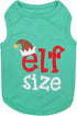 Parisian Pet Embroidered Elf Size Dog Shirt - Lightweight Cotton Christmas Outfit, Sleeveless, Machine Washable