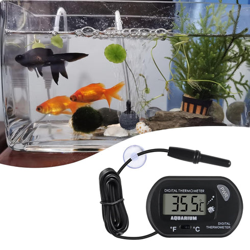6 Pack LCD Digital Aquarium Thermometer for Fish Tank Water and Terrarium Temperature