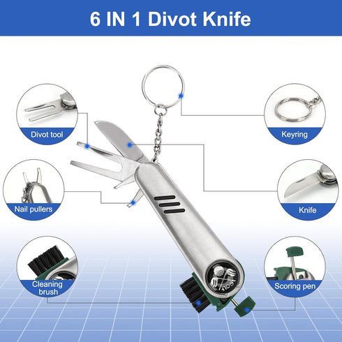Golf Accessories Kit for Men and Women, Includes Golf Balls, Rangefinder, Tees, Brush, Divot Knife, Scorer, and Covers