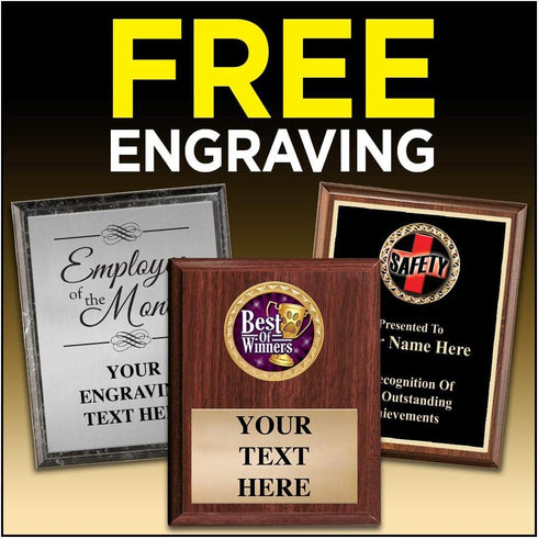 7 9 Crown Awards Personalized Walnut Chicken Plaque, x Chicken Plaques Prime