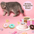 6 Pack Donut Catnip Toys, Interactive Pillows for Kittens, Chew Knickknack, Plush Plaything, 4 Inches