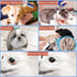 Pet Grooming Comb Kit with Tear Stain Remover Brush, Undercoat Rake, and Flea Comb for Dogs & Cats