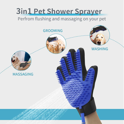 All-in-One Dog Grooming Bath Tool: Shower Scrubber, Dog Washing Gloves, Pet Store Essential