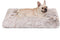 Bedfolks Brown Waterproof Dog Crate Bed, Plush with Removable Washable Cover, Fluffy Pad for Large Dogs 35"x23"