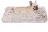 Bedfolks Brown Waterproof Dog Crate Bed, Plush with Removable Washable Cover, Fluffy Pad for Large Dogs 35"x23"