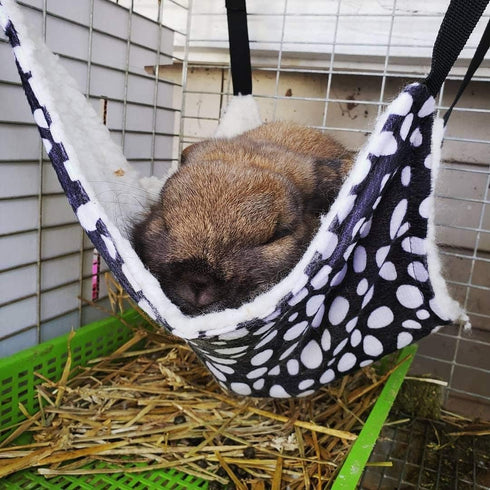 Pet Cage Hammock - Round Dot Tower Zebra Leopard Pattern Warm Hanging Bed, Soft Plush Cotton for Cat Cage