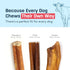 6 10 Count- Big Lu - Jumbo Bully Sticks, Thick, Long-Lasting, Grass-Fed Beef Chews for Medium & Large Dogs, Natural