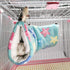 LEFTSTARER Guinea Pig Accessories, Sugar Glider Cage Accessories, Hamster Rat Toys, Ferret Hammock (Green-Star)