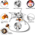 Odoland 3500W/6800W Windproof Camp Stove with Fuel Canister Adapter, Portable Collapsible Burner