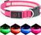 LED Dog Collar, Adjustable USB Rechargeable Light Up Collar, Super Bright Glowing Safety Collars for Dogs (Medium, Pink)