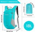 ZOMAKE Ultra Lightweight Packable Backpack 18L, Small Water Resistant Folding Daypack for Travel (Aqua Blue)