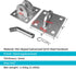 1/2" 6mm, Floating Dock Galvanized Steel Hinge, Stationary Dock Hinge, Heavy Duty Boat Dock Connector with Holes