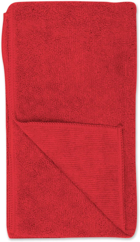Bone Dry Pet Grooming Towel Collection, Embroidered Absorbent Microfiber Drying Set, 15x30, Red, 3 Count