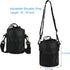 Cosmos Pet Snack Bag, Dog Training Food Pouch with Shoulder Strap and Carabiner, Black, 4.5" x 5.75"