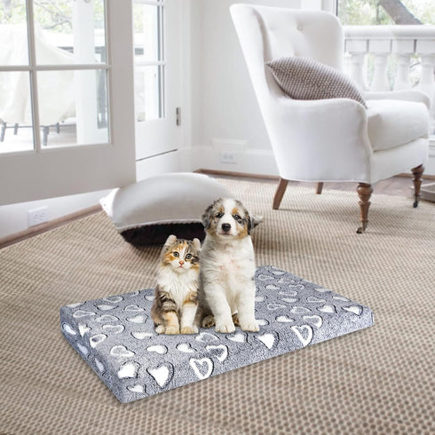 VANKEAN Reversible Cool and Warm Dog Bed Mat for Crates - Stylish Pad with Waterproof Inner Linings, Removable Cover
