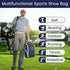 YOREPEK Golf Shoe Bag, 3 Pockets for Socks, Gloves, Tees, Balls, Brush, Zippered Sport Carrier with Ventilation