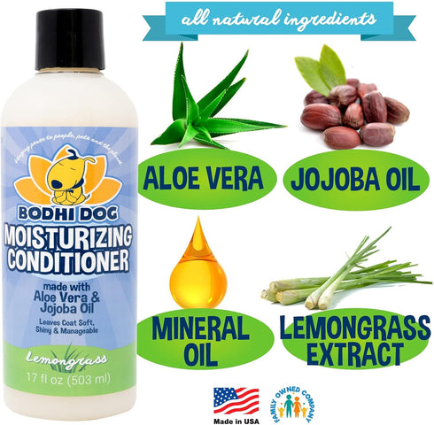 Bodhi Dog Gentle Moisturizing Conditioner - 17 oz - Soothing Plant-Based Formula with Aloe Vera & Jojoba Oil