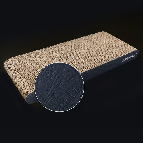 AMZNOVA Cat Scratcher - Durable Cardboard Cat Scratching Pad with Catnip, Narrow, Textured Black (Upgraded)