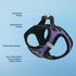 Voyager Step-In Plush Dog Harness - Soft Vest Harness for Small and Medium Dogs by Best Pet Supplies - Purple Faux