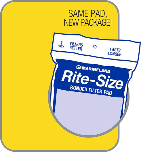 Marineland Bonded Filter Pad, Cut to Fit Any Aquarium Filter, 312 sq. in., Whites & Tans