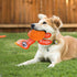 Chew Toys for Aggressive Chewers, Durable Rubber TPR Turtle Shape Dog Toys with 2 Tennis Balls (Orange)