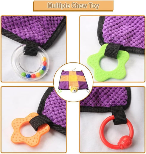 IFOYO Puppy Play Mat, Puppy Chew Toys with Teething Ropes, Durable Dog Sleeping Pad, Interactive Toy for Small Medium