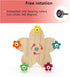 DVHEY 5 Bird Rotating Perch Toy,Durable Unique Wooden Ferris Wheel Parrot Toys with Perches,Bird Cage Accessories