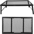 Portable Outdoor Folding Table, Camping Table with Aluminum Top & Mesh Layer, Light Metal Grill for BBQ