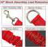 Short Dog Leash Extender - 18 in Bungee Shock Absorbing Nylon Leash for Medium to Large Dogs, Walking & Training (Red)
