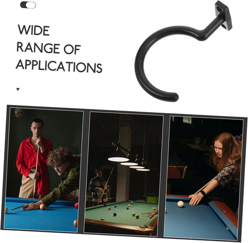 UKCOCO Replaceable Pool Table Side Cue Hook Durable Billiards Accessory for Neat Storage and Convenient Use for Snooker