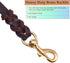 Genuine Leather Dog Leash, Heavy Duty Training Leashes for Large and Medium Dogs, 4FT / 5FT / 6FT Long, Black and Brown