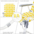EEBUIHUI Set 2 of Folding Patio Lawn Chairs, Modern Yellow PP Braided Beach Chairs, High Back Seat, Portable Camping