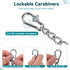 Dog Collar Safety Clip, Heavy Duty Chew Proof Prong Collar Backup Clasp, Stainless Steel Connector for Harness, 8in