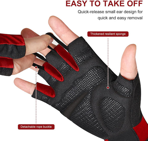 GJV Workout Gloves for Men and Women, Exercise Sports Gloves for Weight Lifting, Cycling, Gym, Training, Breathable