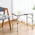 Folding Camp Table Small, 24''L x 16''W with Adjustable Height Legs for Indoor Outdoor Lightweight Dining