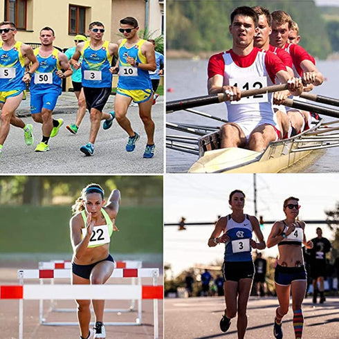 Durable Tyvek Race Bibs with Large Numbers - Perfect for Marathons