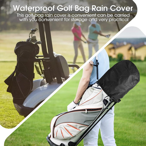 Waterproof Golf Bag Rain Cover for Men and Women, Fits Stand Bags & Carry Cart