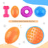 4 Pcs 4.5'' Spiky Squeaker Football Dog Toy for Medium Large Dogs, Spiky Balls for Aggressive Chewers