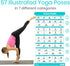 Vive Workout Posters (3 Pack) - Bodyweight, Yoga, Stretching Exercise Guide for Home Fitness, Laminated Illustrations