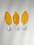 3 Pcs Artificial Plant Leaf Betta Hammock - Fish Rest Bed for Aquariums (Yellow)