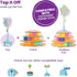 3-Level 6 Catstages Tower of Tracks Cat Toy Track Tower with Balls, Interactive Cat Toy for Indoor Enrichment