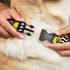 Buckle-Down Plastic Clip Collar - Taco/Chevron Black/White - 1" Wide - Fits 11-17" Neck - Medium